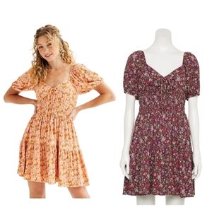 Rewind Women's  Floral Peasant Milkmaid Cottagecore Dress Size XL